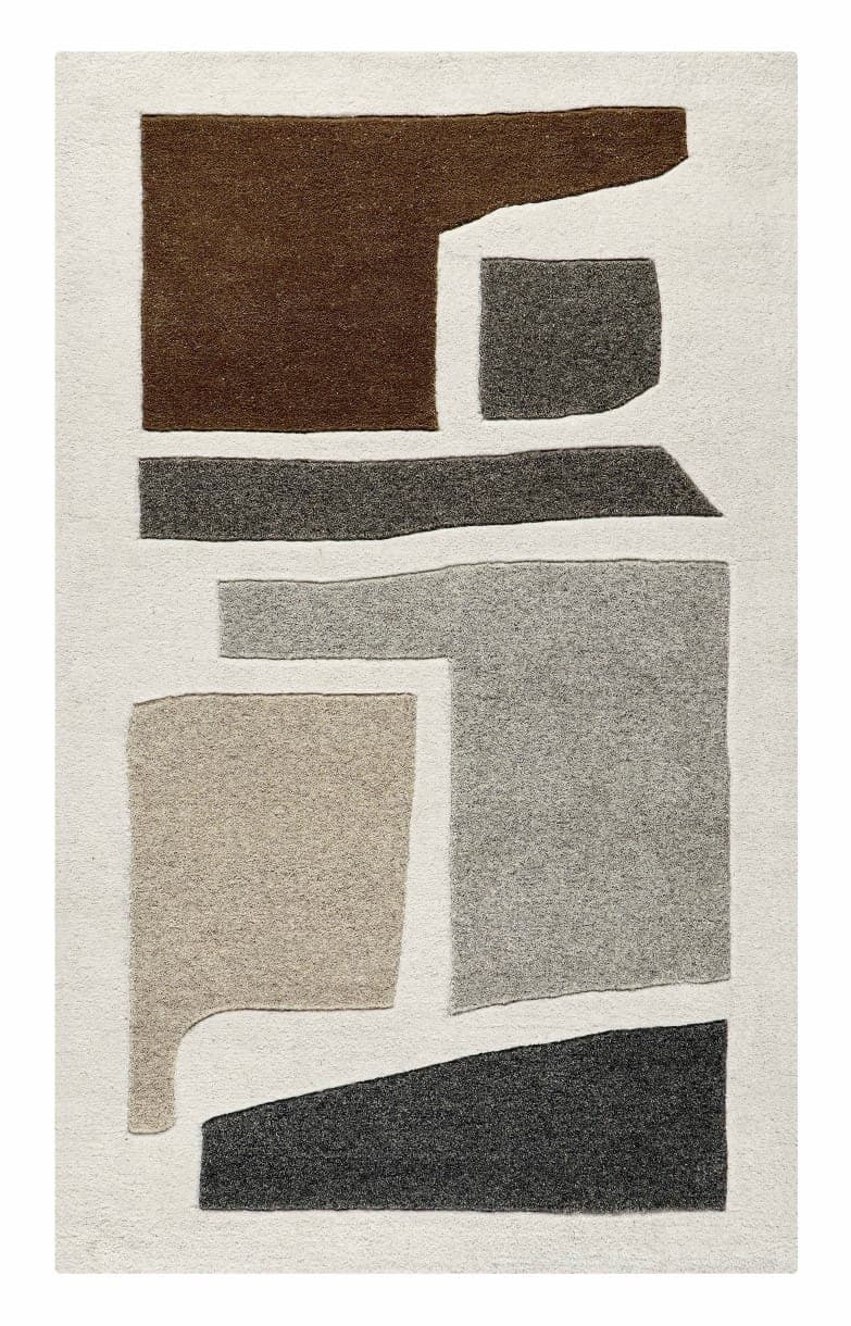 Monochrome Blocks — Modern Rug by Awadh Carpet