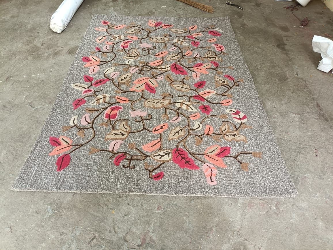 Blossom Grey — Modern Rug by Awadh Carpet