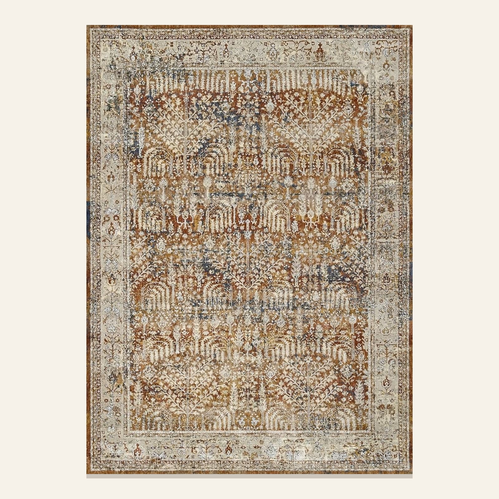 Utsav UV 12 · Rust — Utsav Collection by Awadh Carpet