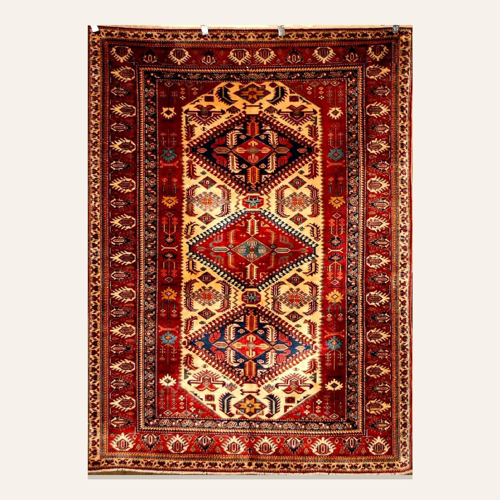 Afgani Kazak Ivory — Traditional Carpet by Awadh Carpet