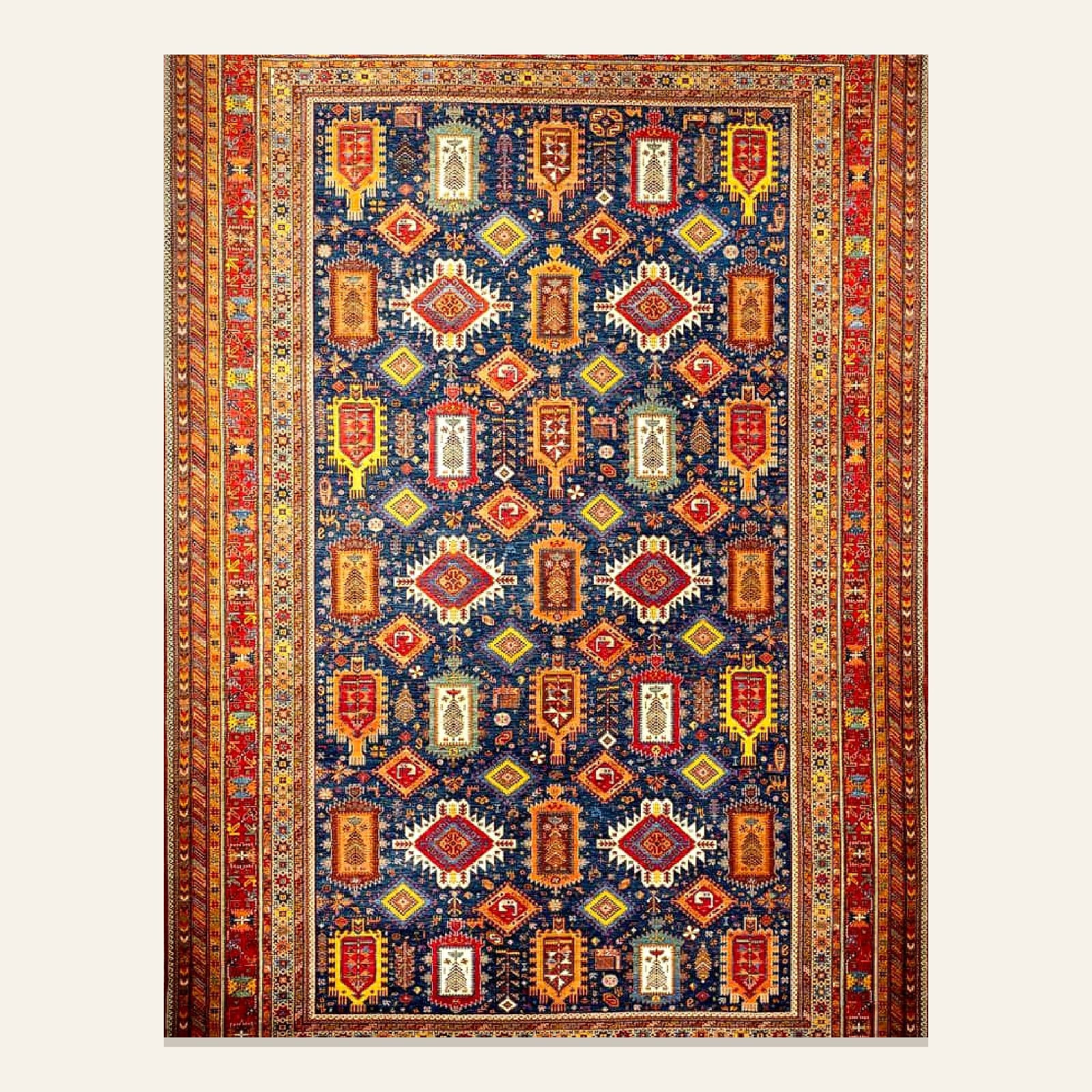 Afgani Shirvan Blue — Traditional Carpet by Awadh Carpet